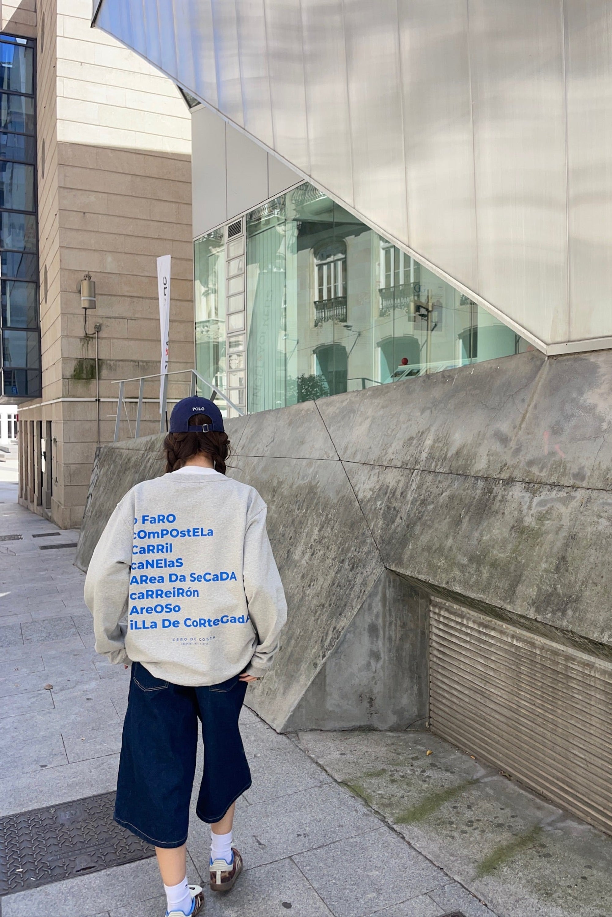 SUDADERA "VILAGARCIA" GRIS/AZUL